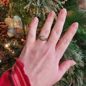 0.90 carat Natural Antique Rose Cut Diamond Ring